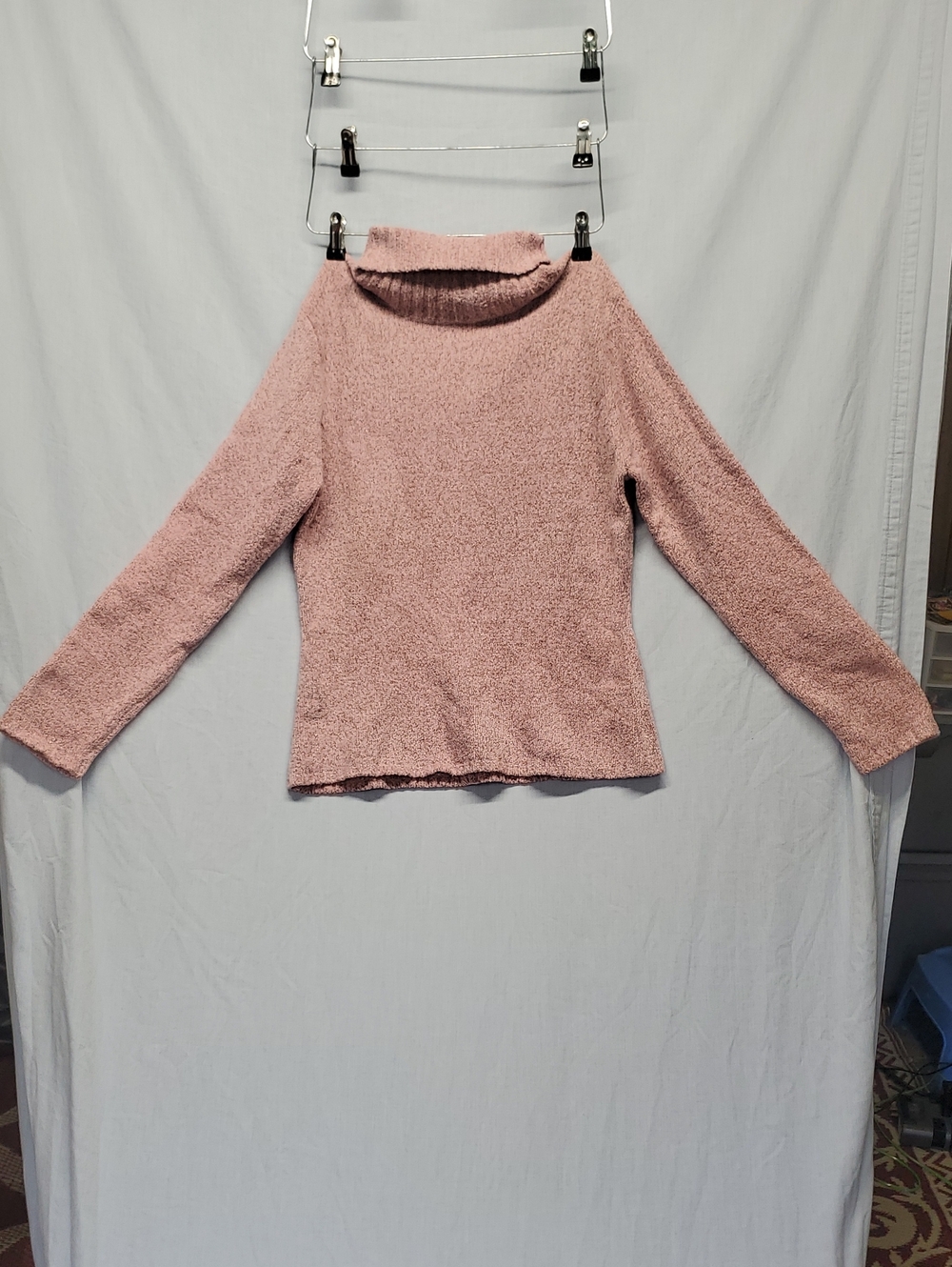 Carolyn Taylor Dusty Pink Cowl Neck Sweater #229